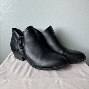 Black Leather Ankle Boots